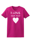 Personalized I Love Customized Womens Dark T-Shirt-TooLoud-Hot-Pink-Small-Davson Sales