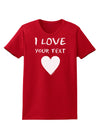 Personalized I Love Customized Womens Dark T-Shirt-TooLoud-Red-X-Small-Davson Sales