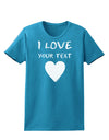 Personalized I Love Customized Womens Dark T-Shirt-TooLoud-Turquoise-X-Small-Davson Sales