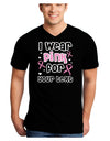 Personalized I Wear Pink for -Name- Breast Cancer Awareness Adult Dark V-Neck T-Shirt-TooLoud-Black-Small-Davson Sales