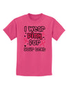 Personalized I Wear Pink for -Name- Breast Cancer Awareness Childrens T-Shirt-Childrens T-Shirt-TooLoud-Sangria-X-Small-Davson Sales