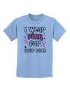 Personalized I Wear Pink for -Name- Breast Cancer Awareness Childrens T-Shirt-Childrens T-Shirt-TooLoud-Light-Blue-X-Small-Davson Sales