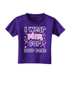 Personalized I Wear Pink for -Name- Breast Cancer Awareness Toddler T-Shirt Dark-Toddler T-Shirt-TooLoud-Purple-2T-Davson Sales