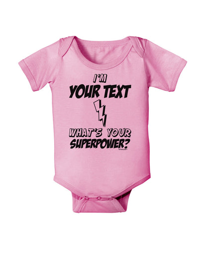 Personalized I'm -Customizable- What's Your Superpower Baby Romper Bodysuit-Baby Romper-TooLoud-Light-Pink-06-Months-Davson Sales