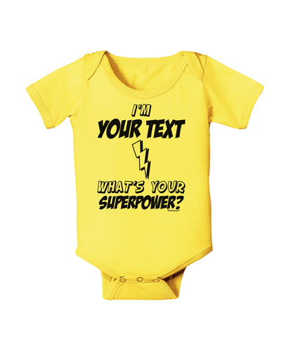 Personalized I'm -Customizable- What's Your Superpower Baby Romper Bodysuit-Baby Romper-TooLoud-Yellow-06-Months-Davson Sales