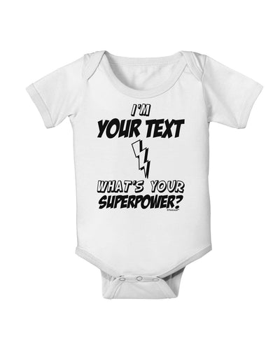 Personalized I'm -Customizable- What's Your Superpower Baby Romper Bodysuit-Baby Romper-TooLoud-White-06-Months-Davson Sales