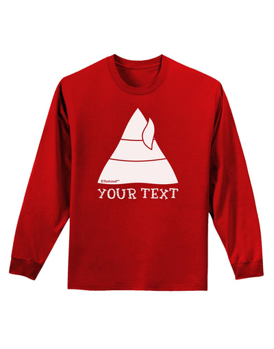 Personalized Matching Elf Family Design - Your Text Adult Long Sleeve Dark T-Shirt-TooLoud-Red-Small-Davson Sales