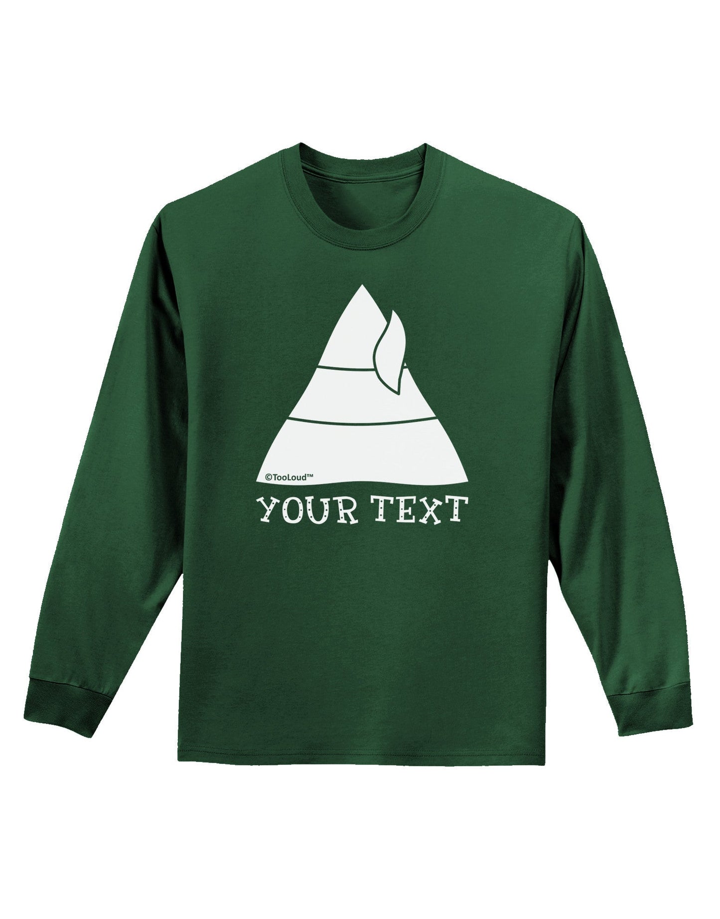 Personalized Matching Elf Family Design - Your Text Adult Long Sleeve Dark T-Shirt-TooLoud-Dark-Green-Small-Davson Sales