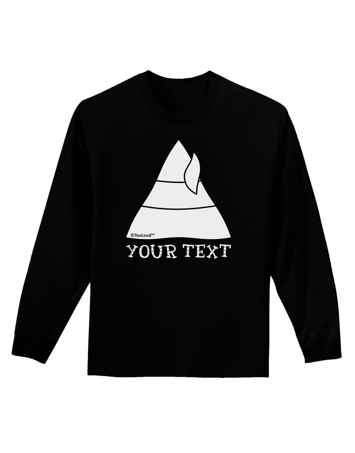 Personalized Matching Elf Family Design - Your Text Adult Long Sleeve Dark T-Shirt-TooLoud-Black-Small-Davson Sales