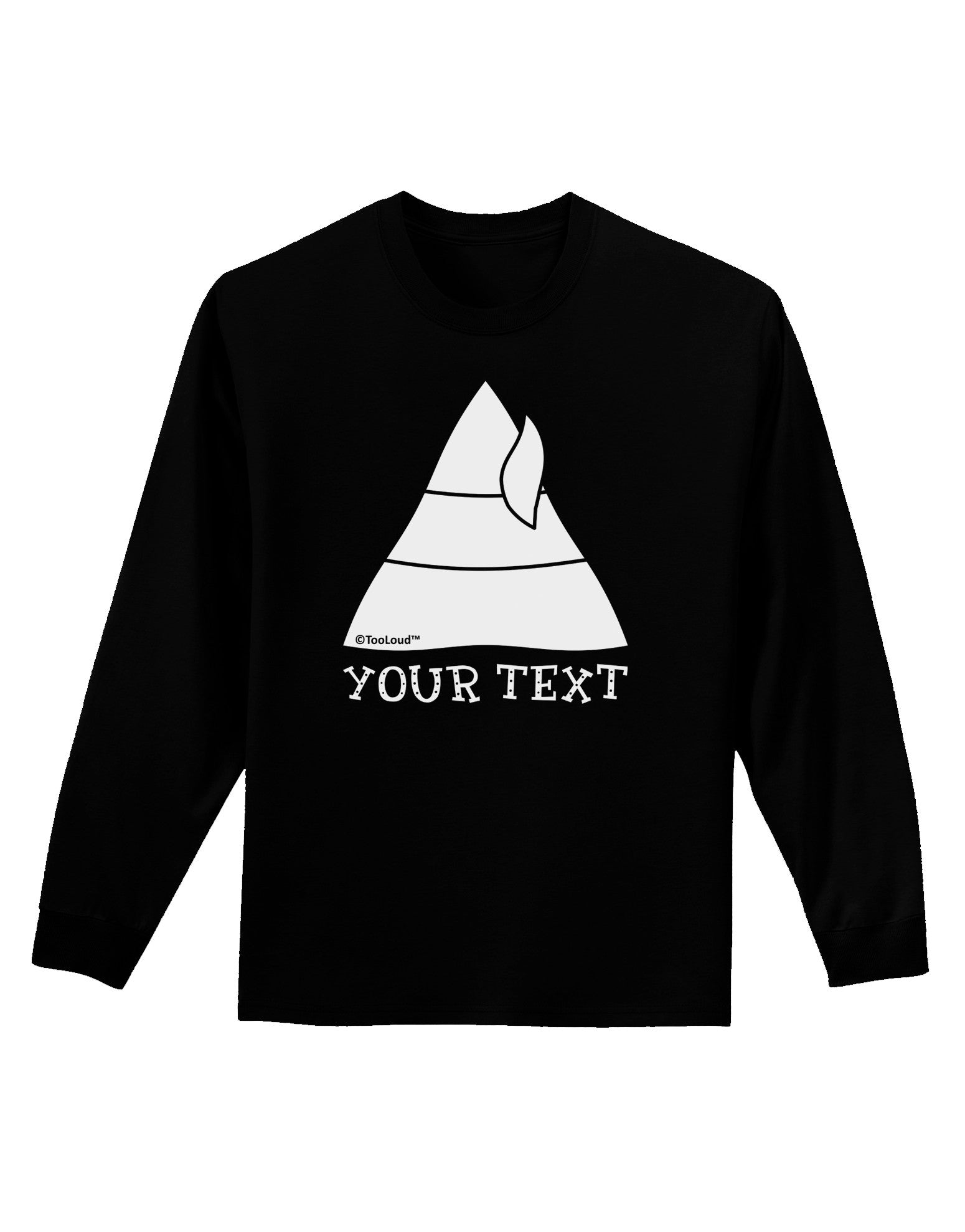 Personalized Matching Elf Family Design - Your Text Adult Long Sleeve Dark T-Shirt-TooLoud-Black-Small-Davson Sales