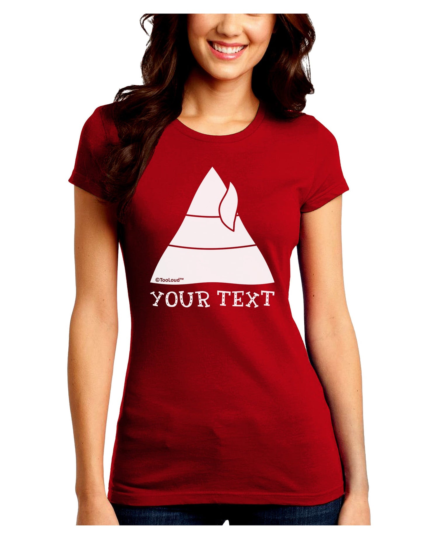 Personalized Matching Elf Family Design - Your Text Juniors Crew Dark T-Shirt-T-Shirts Juniors Tops-TooLoud-Red-Juniors Fitted Small-Davson Sales