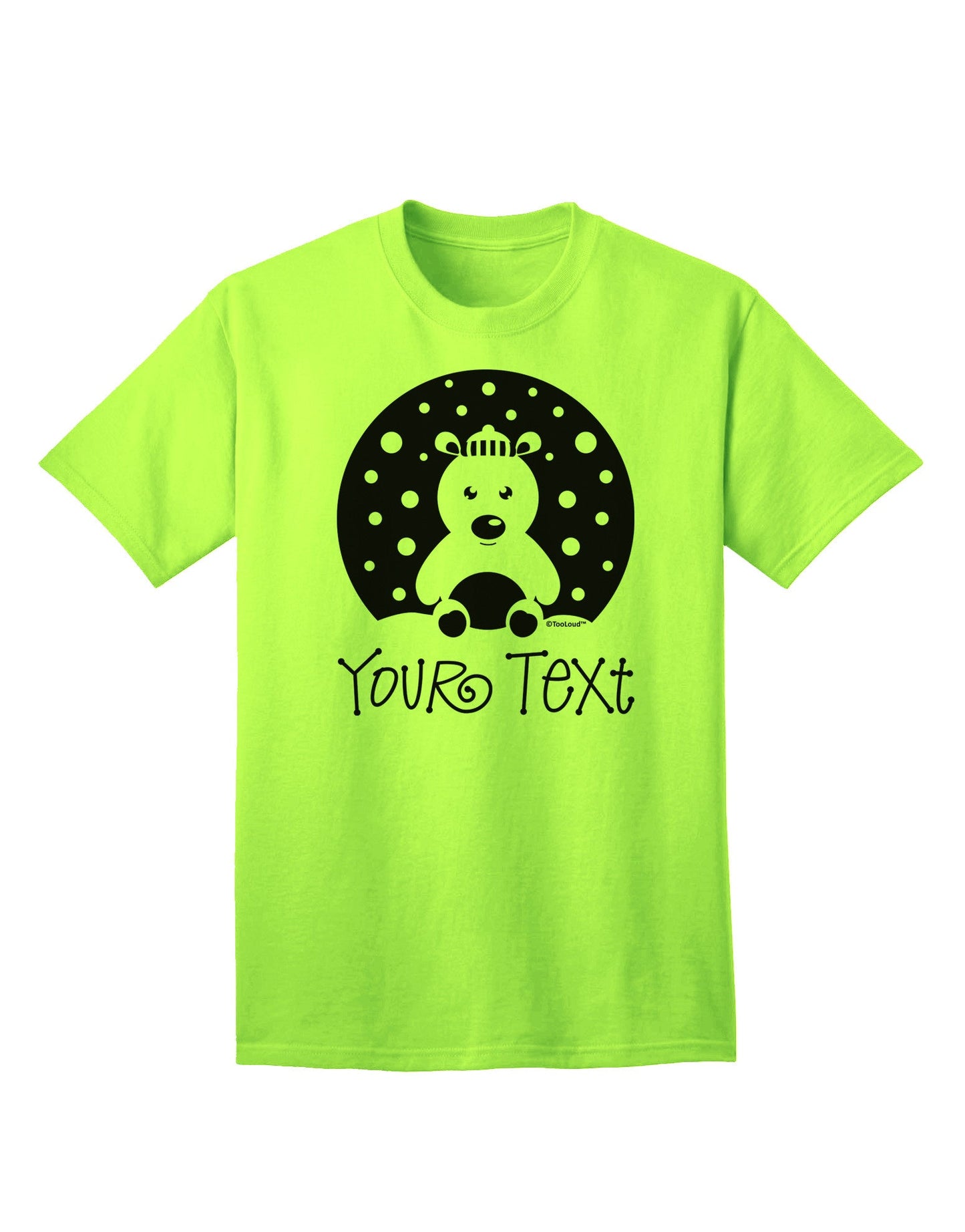 Personalized Matching Polar Bear Family Design - Your Text Adult T-Shirt-Mens T-Shirt-TooLoud-Neon-Green-Small-Davson Sales