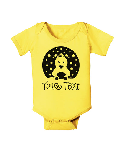 Personalized Matching Polar Bear Family Design - Your Text Baby Romper Bodysuit-Baby Romper-TooLoud-Yellow-06-Months-Davson Sales