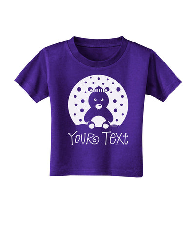 Personalized Matching Polar Bear Family Design - Your Text Toddler T-Shirt Dark-Toddler T-Shirt-TooLoud-Purple-2T-Davson Sales