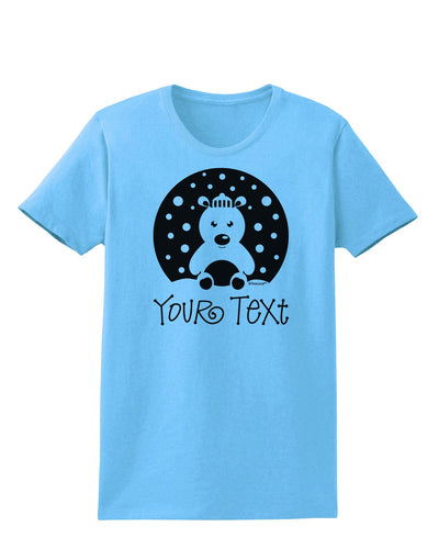 Personalized Matching Polar Bear Family Design - Your Text Womens T-Shirt-Womens T-Shirt-TooLoud-Aquatic-Blue-X-Small-Davson Sales