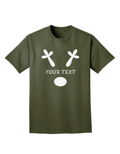 Personalized Matching Reindeer Family Design - Your Text Adult Dark T-Shirt-Mens T-Shirt-TooLoud-Military-Green-Small-Davson Sales