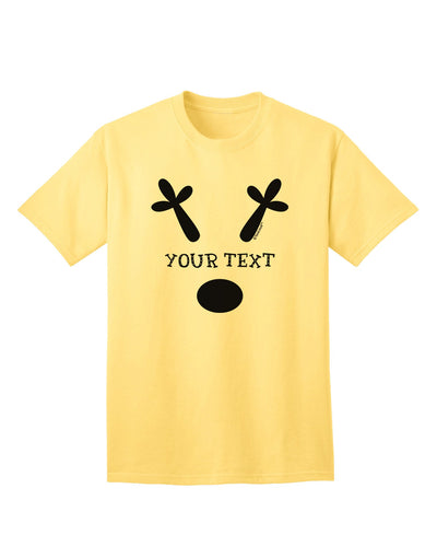 Personalized Matching Reindeer Family Design - Your Text Adult T-Shirt-Mens T-Shirt-TooLoud-Yellow-Small-Davson Sales