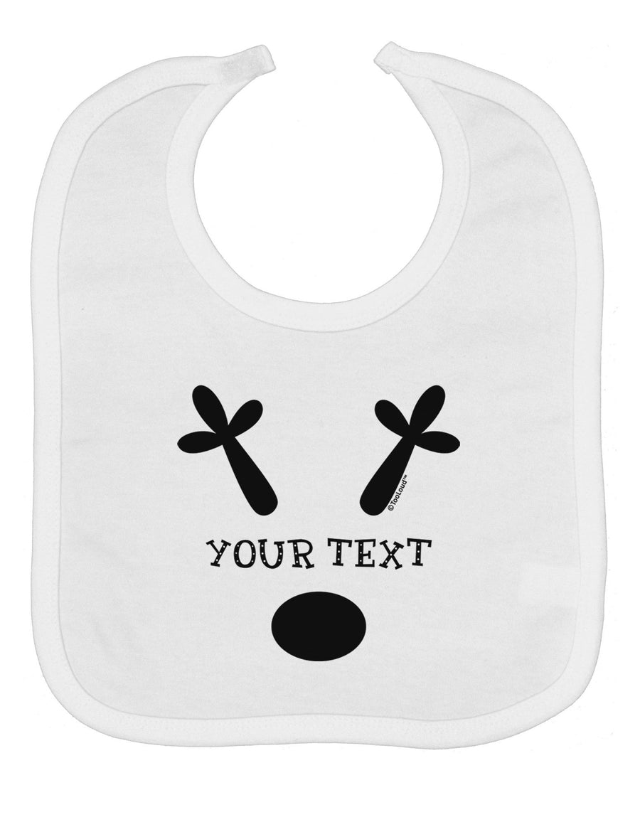 Personalized Matching Reindeer Family Design - Your Text Baby Bib