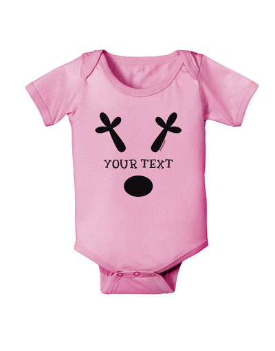 Personalized Matching Reindeer Family Design - Your Text Baby Romper Bodysuit-Baby Romper-TooLoud-Light-Pink-06-Months-Davson Sales