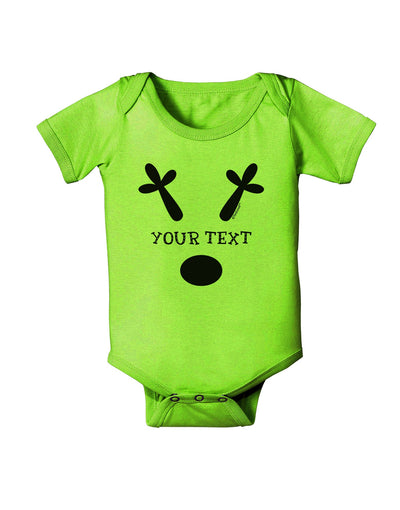 Personalized Matching Reindeer Family Design - Your Text Baby Romper Bodysuit-Baby Romper-TooLoud-Lime-Green-06-Months-Davson Sales