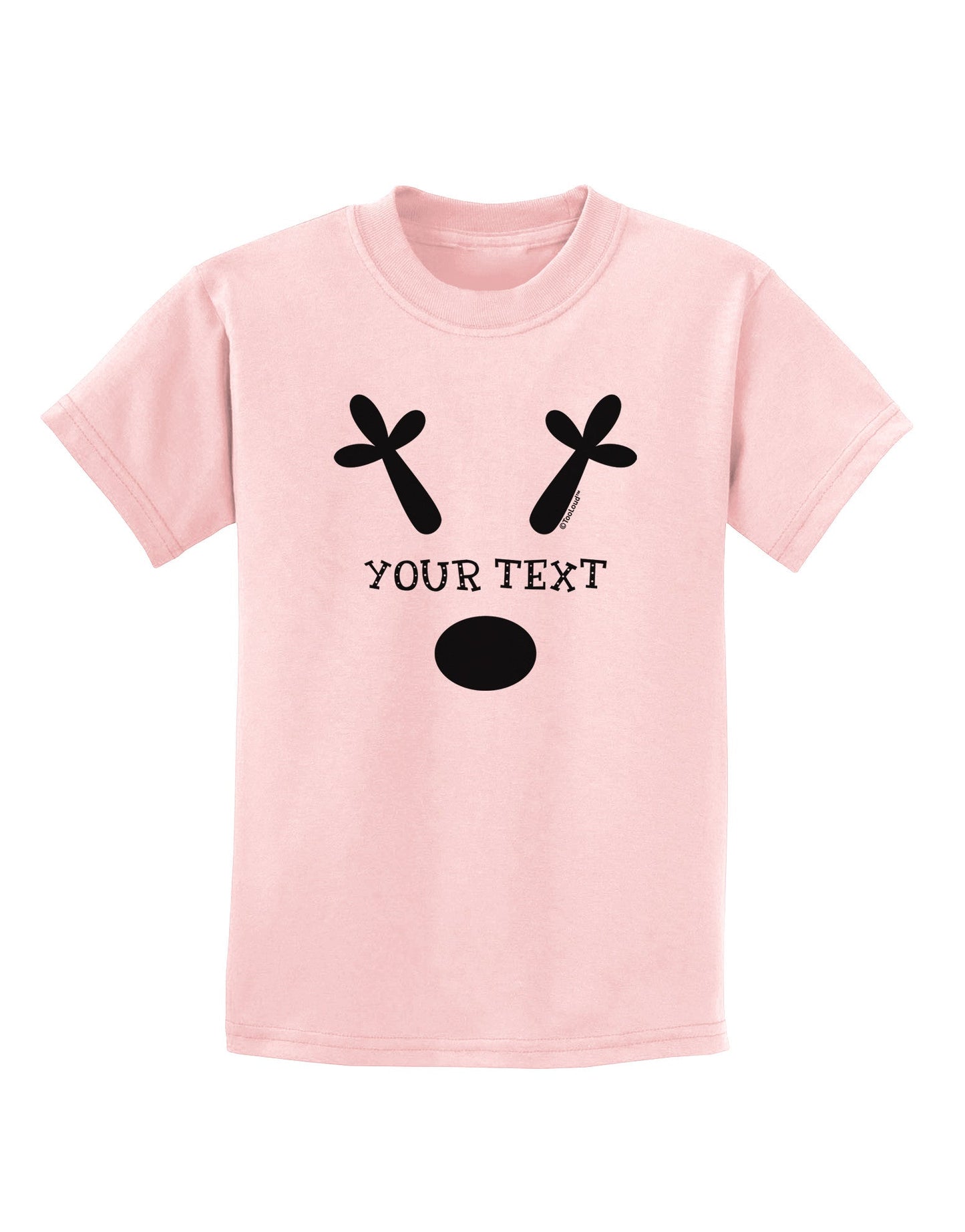 Personalized Matching Reindeer Family Design - Your Text Childrens T-Shirt-Childrens T-Shirt-TooLoud-PalePink-X-Small-Davson Sales