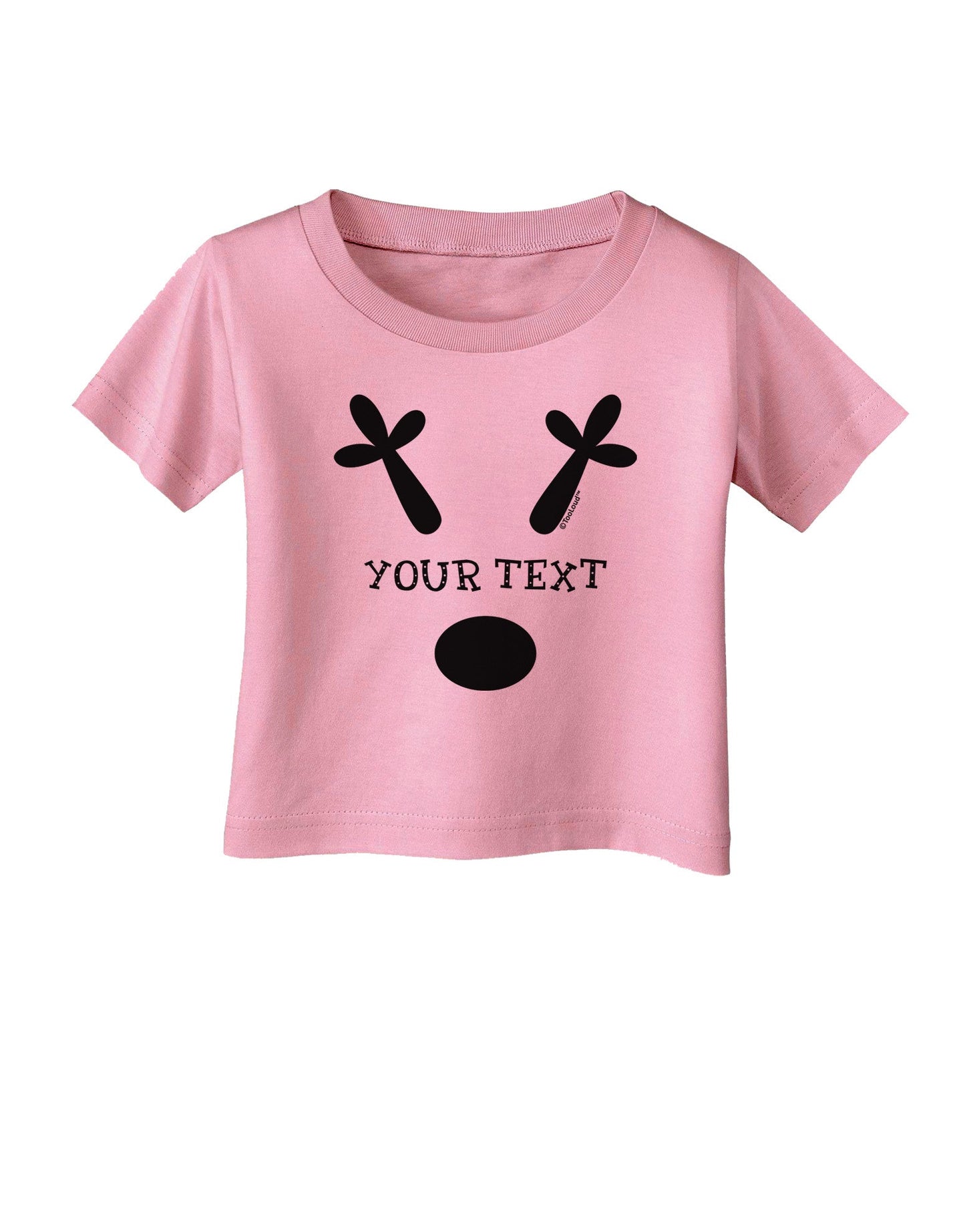 Personalized Matching Reindeer Family Design - Your Text Infant T-Shirt-Infant T-Shirt-TooLoud-Candy-Pink-06-Months-Davson Sales