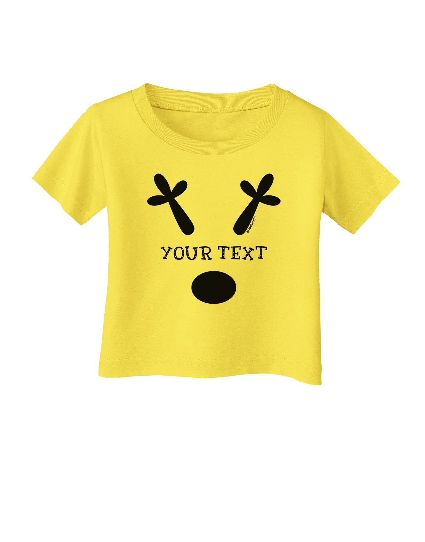 Personalized Matching Reindeer Family Design - Your Text Infant T-Shirt-Infant T-Shirt-TooLoud-Yellow-06-Months-Davson Sales