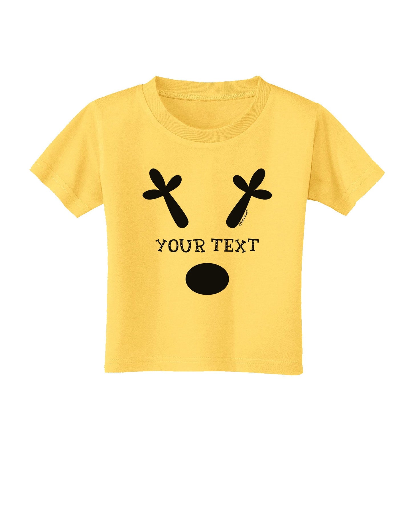 Personalized Matching Reindeer Family Design - Your Text Toddler T-Shirt-Toddler T-Shirt-TooLoud-Yellow-2T-Davson Sales