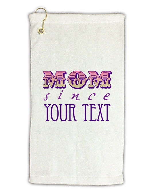 Personalized Mom Since ___ Micro Terry Gromet Golf Towel 11"x19-Golf Towel-TooLoud-White-Davson Sales