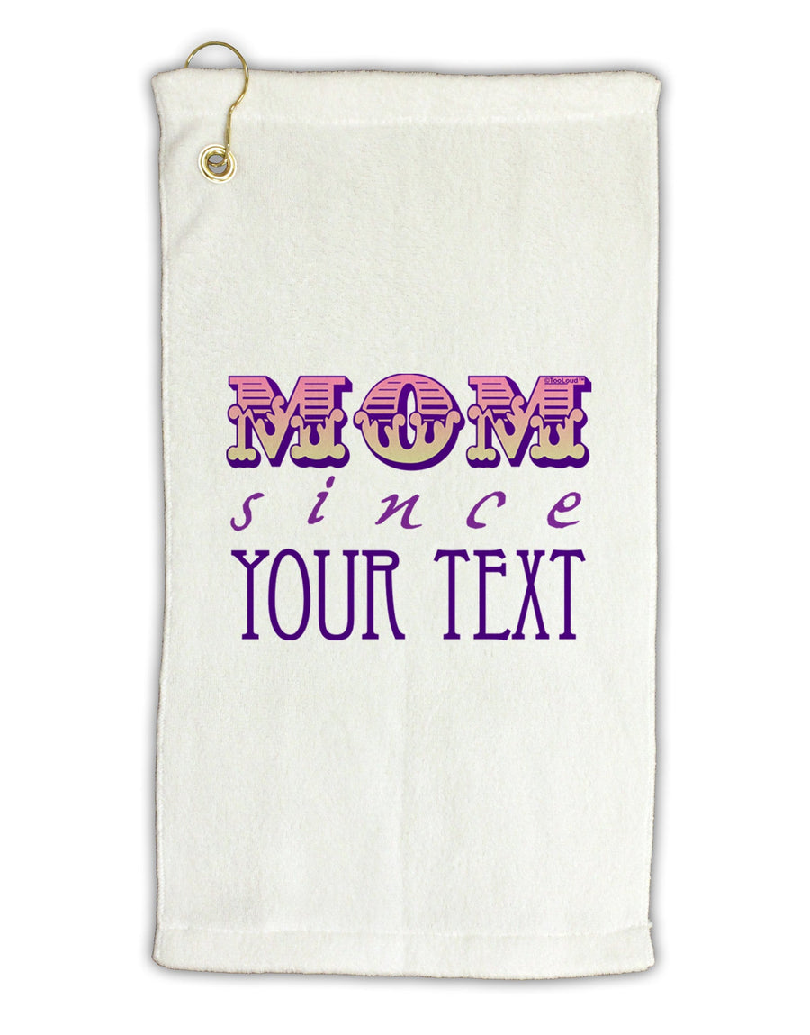 Personalized Mom Since ___ Micro Terry Gromet Golf Towel 11&#x22;x19-Golf Towel-TooLoud-White-Davson Sales