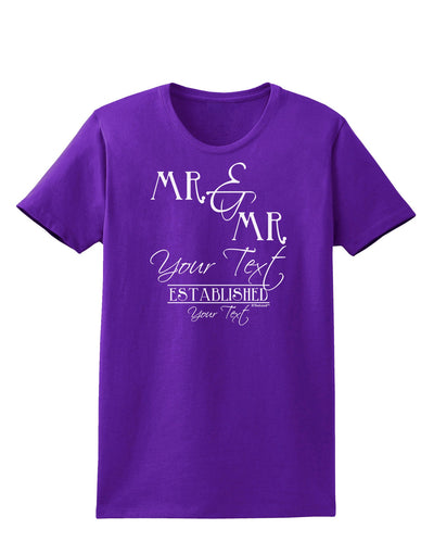 Personalized Mr and Mr -Name- Established -Date- Design Womens Dark T-Shirt-TooLoud-Purple-X-Small-Davson Sales
