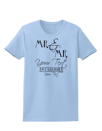 Personalized Mr and Mr -Name- Established -Date- Design Womens T-Shirt-Womens T-Shirt-TooLoud-Light-Blue-X-Small-Davson Sales