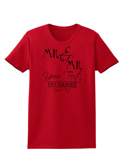 Personalized Mr and Mr -Name- Established -Date- Design Womens T-Shirt-Womens T-Shirt-TooLoud-Red-X-Small-Davson Sales