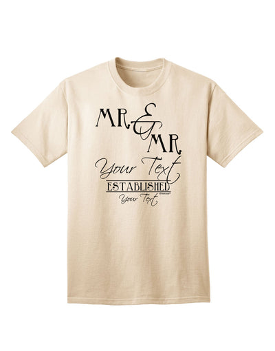 Personalized Mr and Mr Name Established Date GAY COUPLE Adult T-Shirt-Mens T-Shirt-TooLoud-Natural-Small-Davson Sales