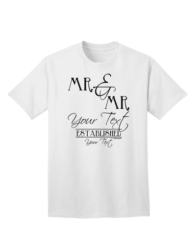 Personalized Mr and Mr Name Established Date GAY COUPLE Adult T-Shirt-Mens T-Shirt-TooLoud-White-Small-Davson Sales