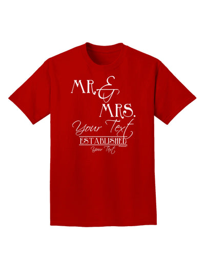 Personalized Mr and Mrs -Name- Established -Date- Design Adult Dark T-Shirt-Mens T-Shirt-TooLoud-Red-Small-Davson Sales