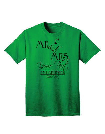 Personalized Mr and Mrs -Name- Established -Date- Design Adult T-Shirt-Mens T-Shirt-TooLoud-Kelly-Green-Small-Davson Sales