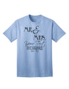 Personalized Mr and Mrs -Name- Established -Date- Design Adult T-Shirt-Mens T-Shirt-TooLoud-Light-Blue-Small-Davson Sales