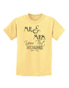 Personalized Mr and Mrs -Name- Established -Date- Design Childrens T-Shirt-Childrens T-Shirt-TooLoud-Daffodil-Yellow-X-Small-Davson Sales