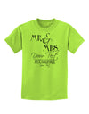 Personalized Mr and Mrs -Name- Established -Date- Design Childrens T-Shirt-Childrens T-Shirt-TooLoud-Lime-Green-X-Small-Davson Sales
