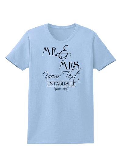 Personalized Mr and Mrs -Name- Established -Date- Design Womens T-Shirt-Womens T-Shirt-TooLoud-Light-Blue-X-Small-Davson Sales