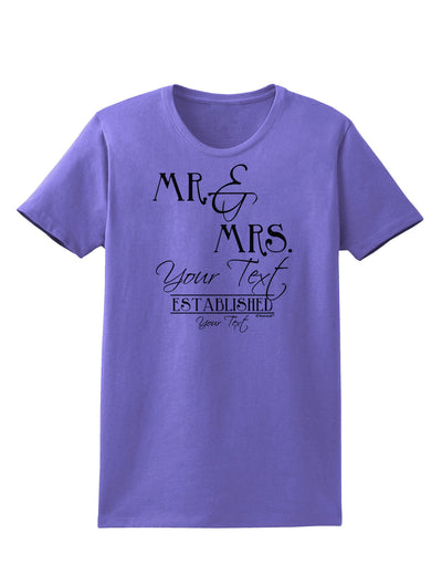 Personalized Mr and Mrs -Name- Established -Date- Design Womens T-Shirt-Womens T-Shirt-TooLoud-Violet-X-Small-Davson Sales