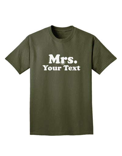 Personalized Mrs Classy Adult Dark T-Shirt by TooLoud-Mens T-Shirt-TooLoud-Military-Green-Small-Davson Sales