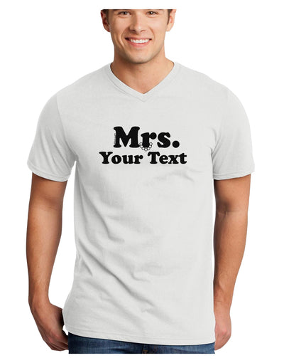 Personalized Mrs Classy Adult V-Neck T-shirt by TooLoud-Mens V-Neck T-Shirt-TooLoud-White-Small-Davson Sales