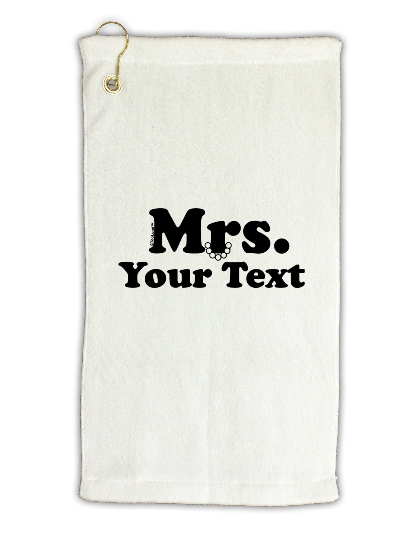 Personalized Mrs Classy Micro Terry Gromet Golf Towel 16 x 25 inch by TooLoud-Golf Towel-TooLoud-White-Davson Sales
