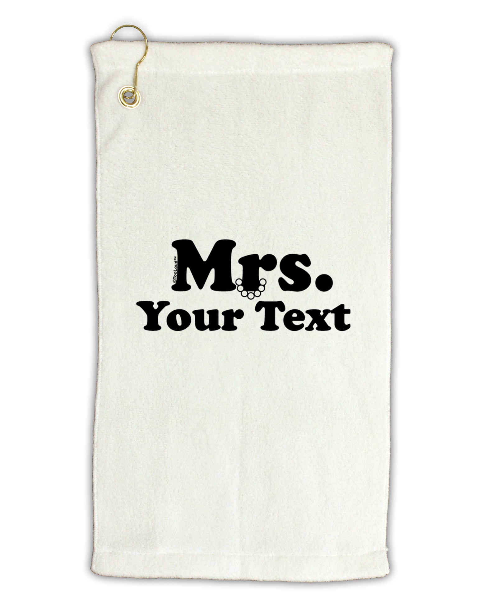 Personalized Mrs Classy Micro Terry Gromet Golf Towel 16 x 25 inch by TooLoud-Golf Towel-TooLoud-White-Davson Sales