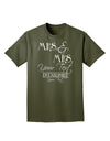 Personalized Mrs and Mrs Lesbian Wedding - Name- Established -Date- Design Adult Dark T-Shirt-Mens T-Shirt-TooLoud-Military-Green-Small-Davson Sales