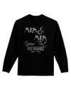 Personalized Mrs and Mrs Lesbian Wedding - Name- Established -Date- Design Adult Long Sleeve Dark T-Shirt-TooLoud-Black-Small-Davson Sales