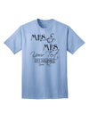 Personalized Mrs and Mrs Lesbian Wedding - Name- Established -Date- Design Adult T-Shirt-Mens T-Shirt-TooLoud-Light-Blue-Small-Davson Sales