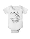 Personalized Mrs and Mrs Lesbian Wedding - Name- Established -Date- Design Baby Romper Bodysuit-Baby Romper-TooLoud-White-06-Months-Davson Sales